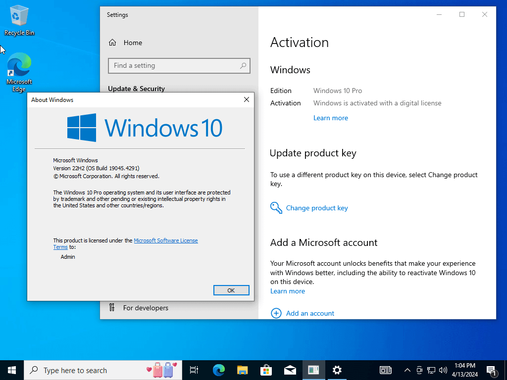 Windows 10 Pro 22H2 (OS Build 19045.6456) With Office 2024 Pro Plus Preactivated October 2025 (Eng)